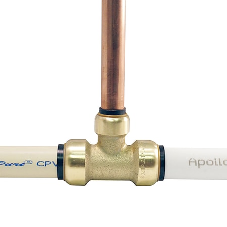 Apollo 3/4 in. x 3/4 in. x 1/2 in. Brass Push-to-Connect Reducer Tee FSBT343412